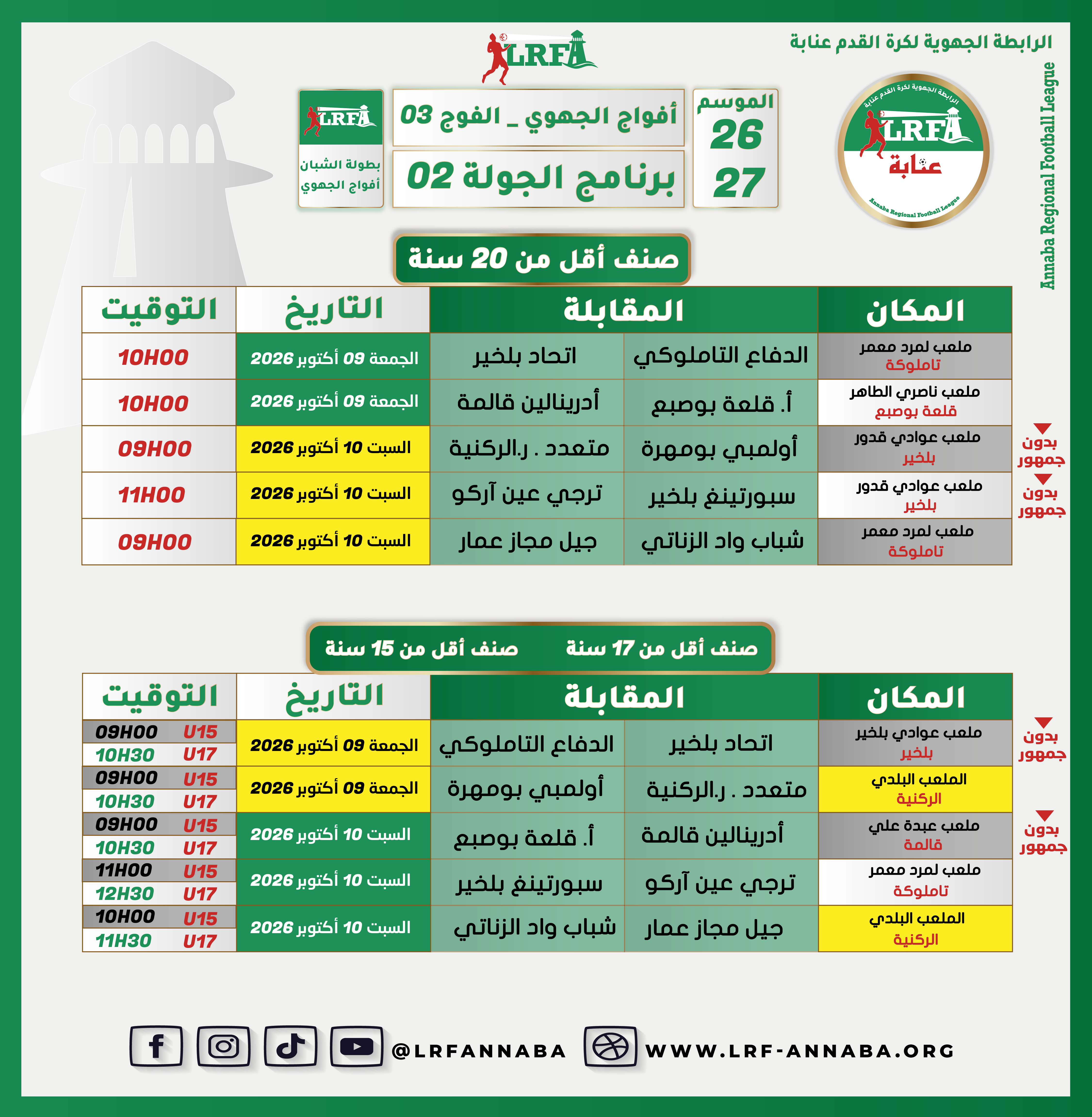 #تعديل..الفوج الثالث من بطولة أفواج الجهوي