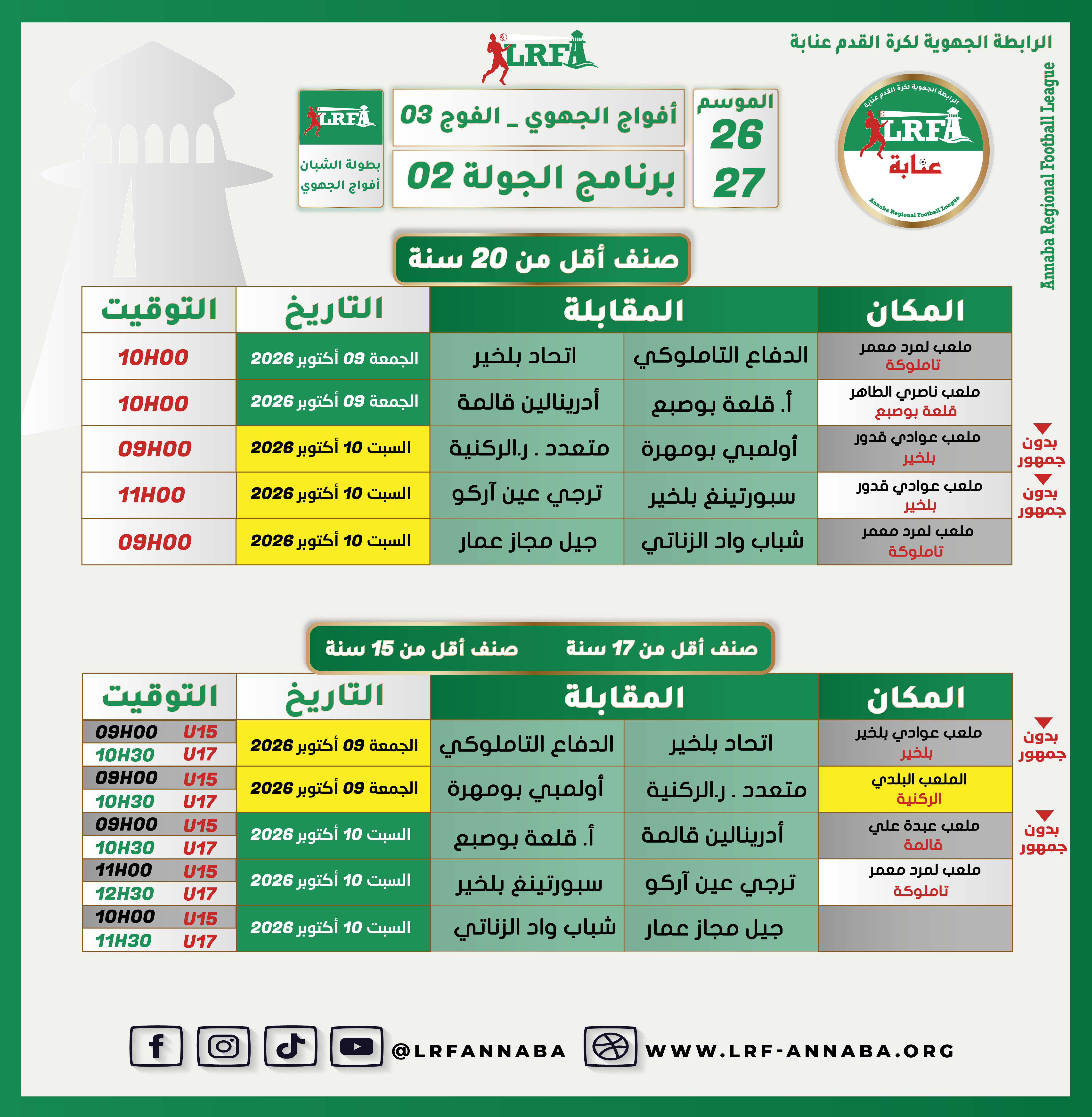 #تعديل..الفوج الثالث من بطولة أفواج الجهوي